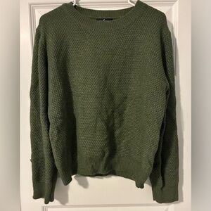 Elegant Olive Crew Neck Sweater